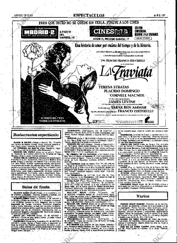 ABC MADRID 15-12-1983 página 87