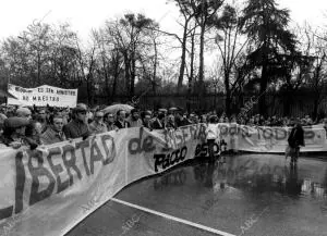 Manifestación A favor de la enseñanza libre