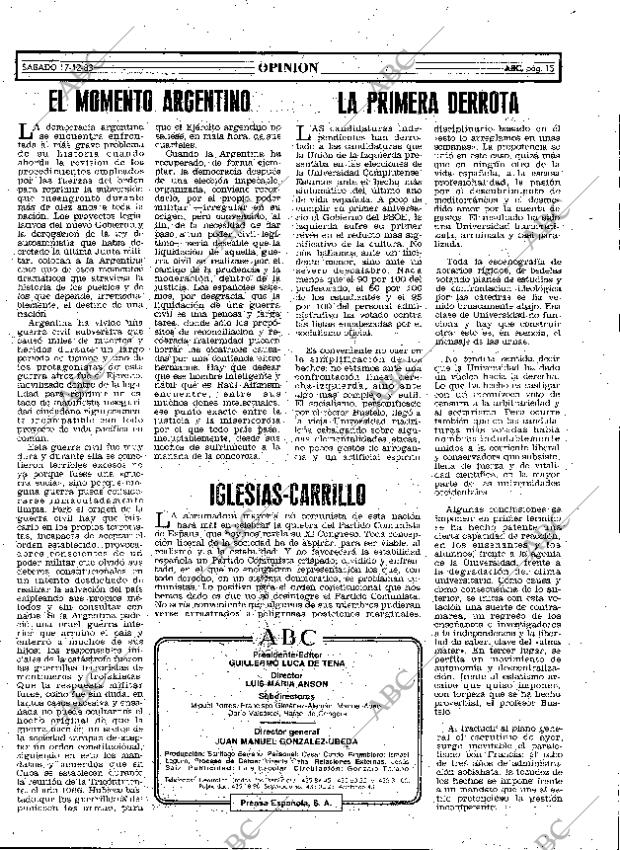 ABC MADRID 17-12-1983 página 15