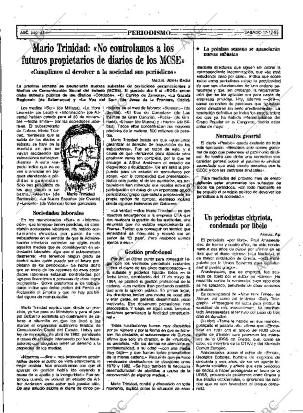 ABC MADRID 17-12-1983 página 44