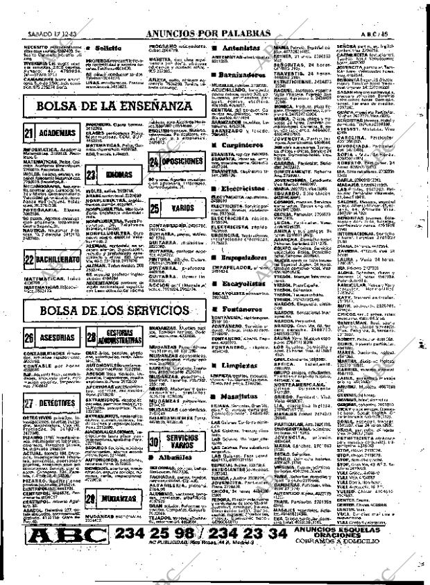 ABC MADRID 17-12-1983 página 85