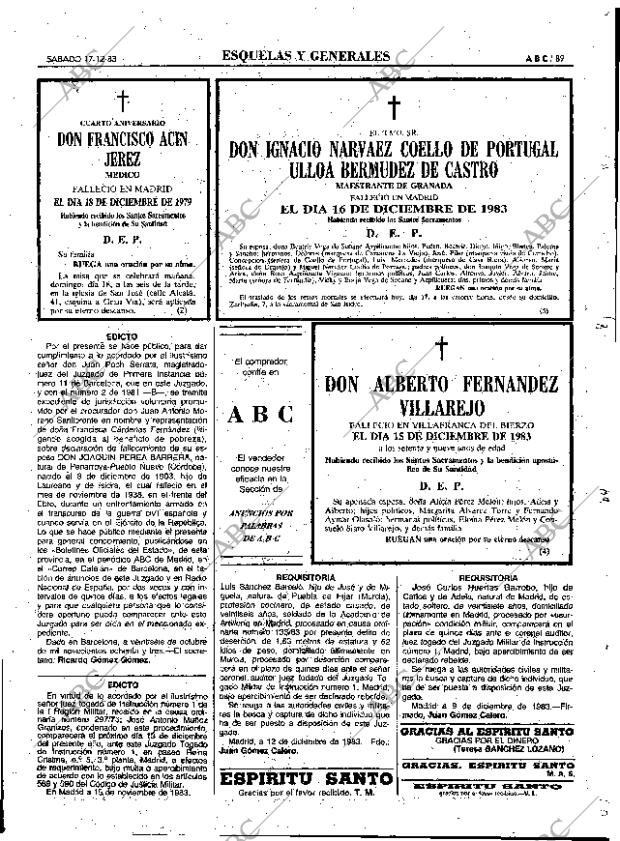 ABC MADRID 17-12-1983 página 89