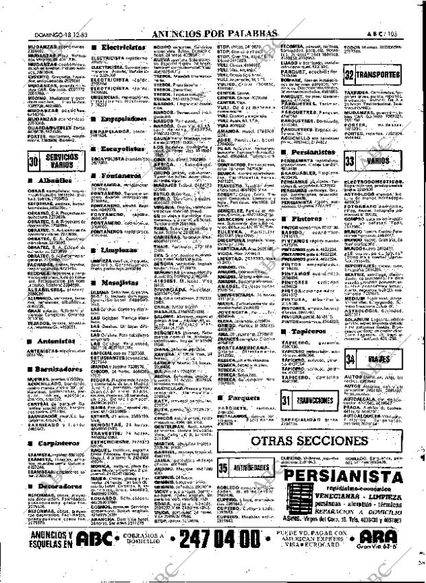 ABC MADRID 18-12-1983 página 103