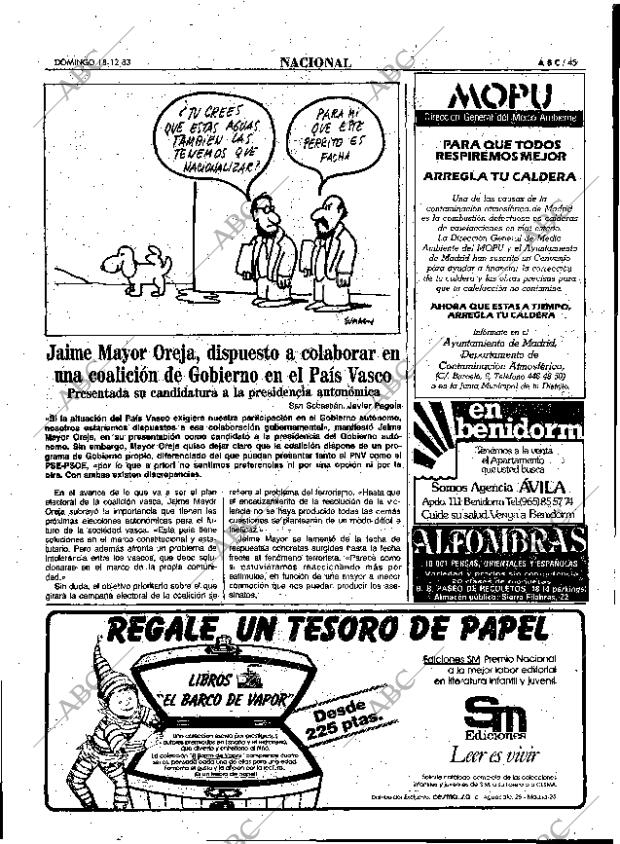 ABC MADRID 18-12-1983 página 45