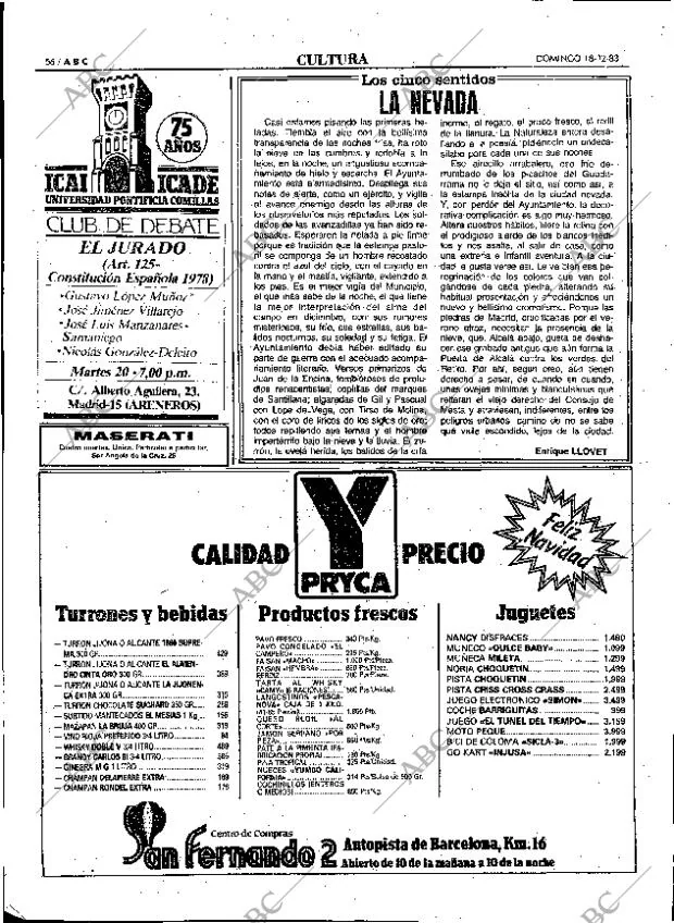 ABC MADRID 18-12-1983 página 56