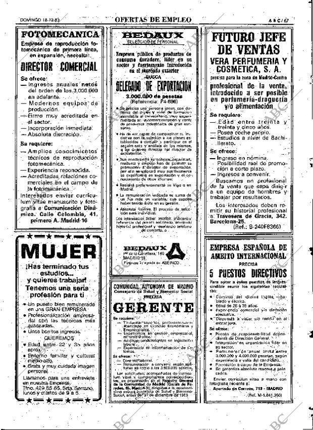 ABC MADRID 18-12-1983 página 67