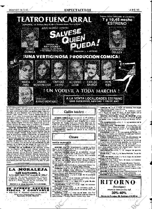 ABC MADRID 18-12-1983 página 85