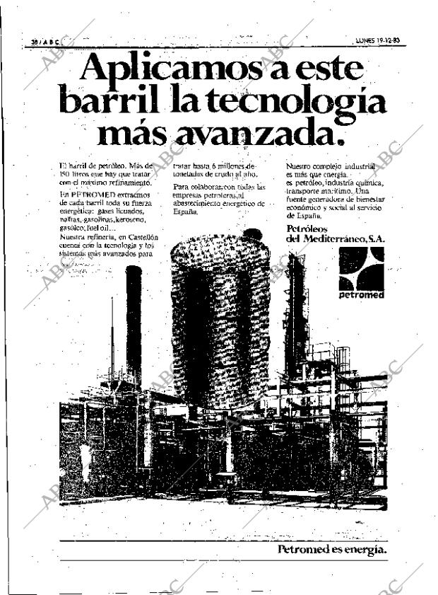 Periódico ABC MADRID 19-12-1983