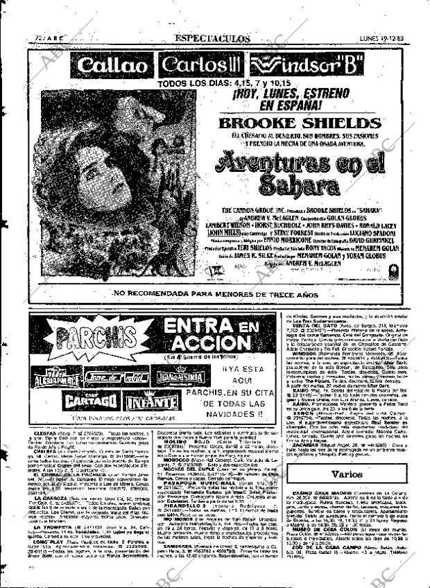 ABC MADRID 19-12-1983 página 72