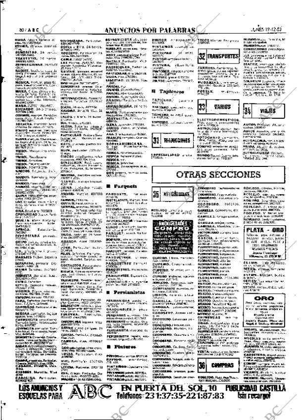 ABC MADRID 19-12-1983 página 80