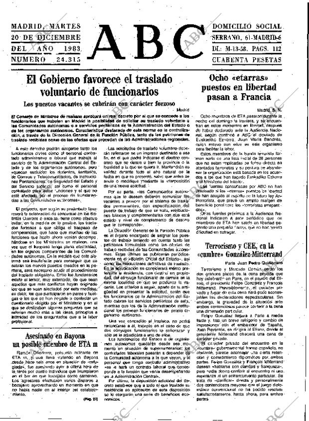 ABC MADRID 20-12-1983 página 17