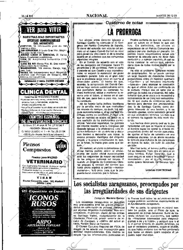 ABC MADRID 20-12-1983 página 26