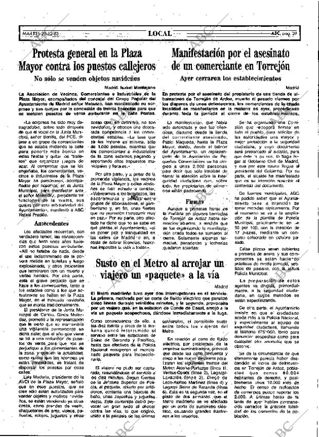 ABC MADRID 20-12-1983 página 39