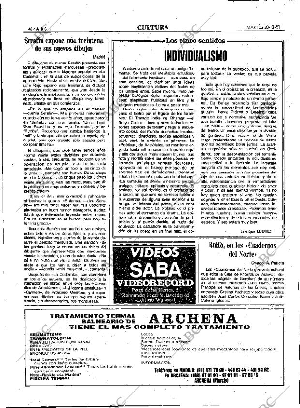 ABC MADRID 20-12-1983 página 46