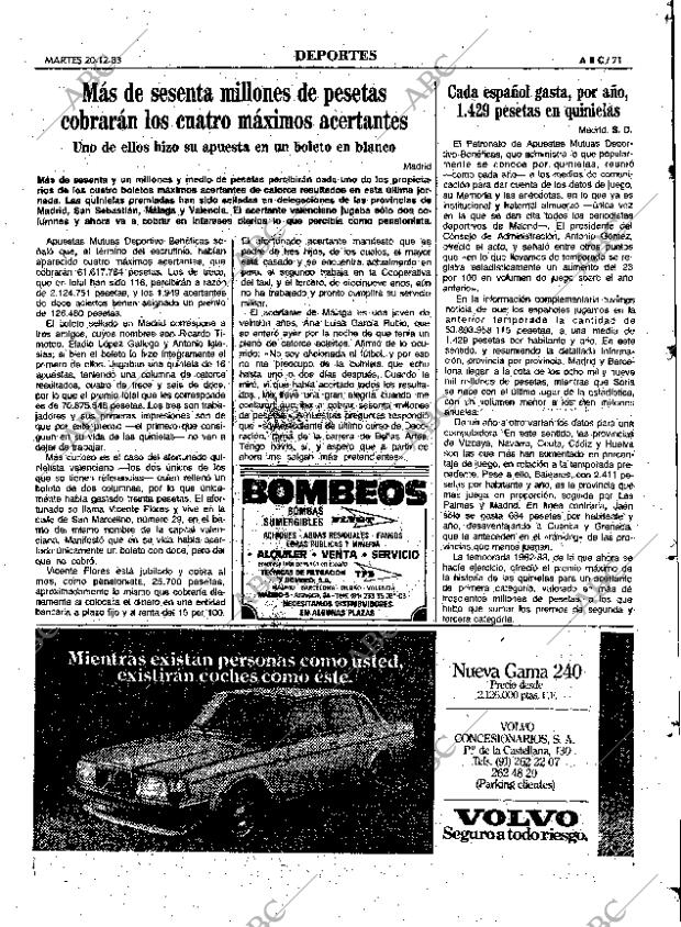 ABC MADRID 20-12-1983 página 71