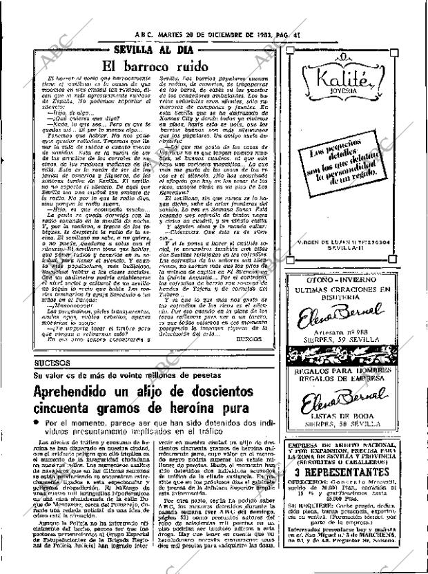 ABC SEVILLA 20-12-1983 página 41