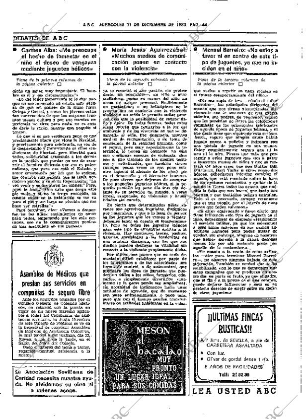 ABC SEVILLA 21-12-1983 página 44
