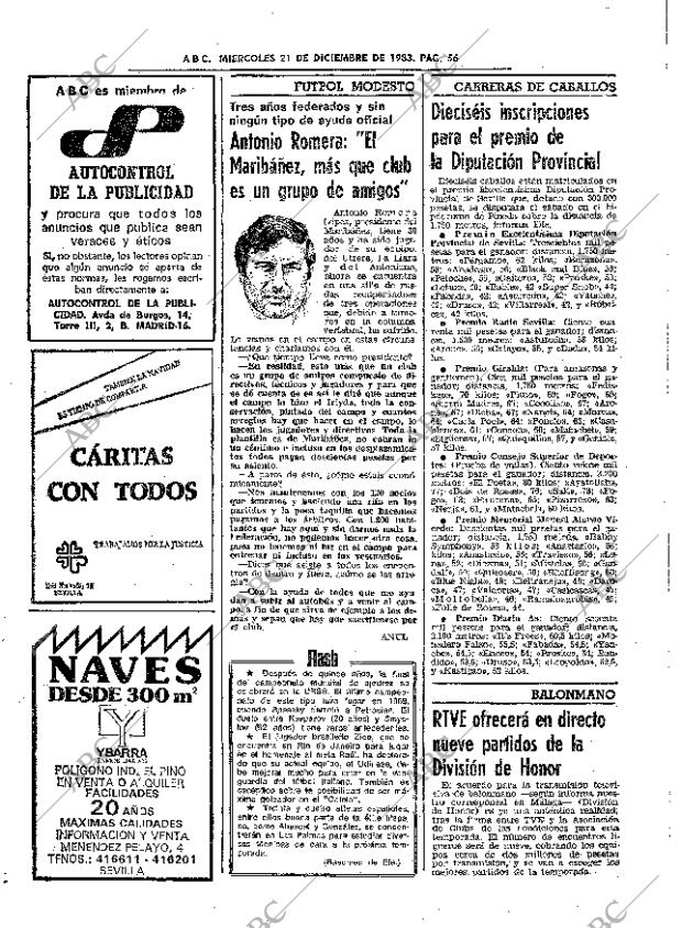 ABC SEVILLA 21-12-1983 página 56