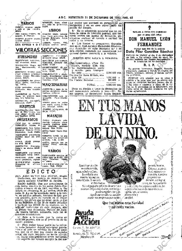 ABC SEVILLA 21-12-1983 página 65