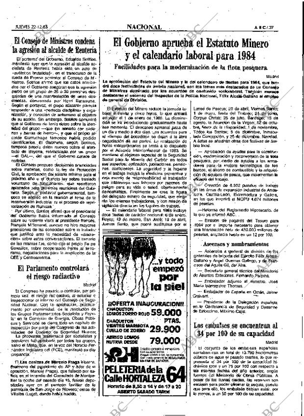 ABC MADRID 22-12-1983 página 27