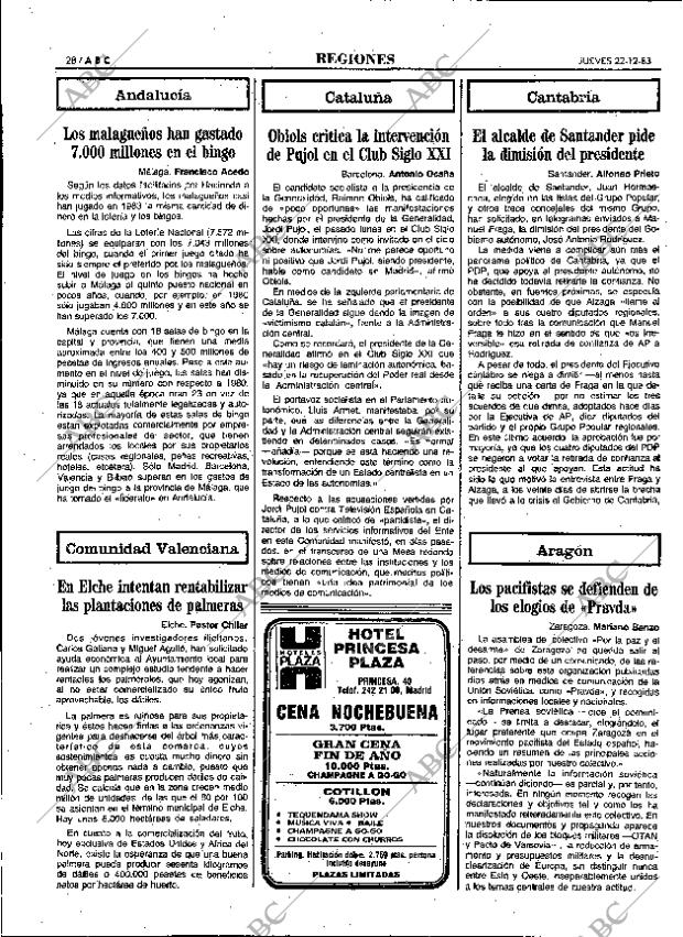 ABC MADRID 22-12-1983 página 28