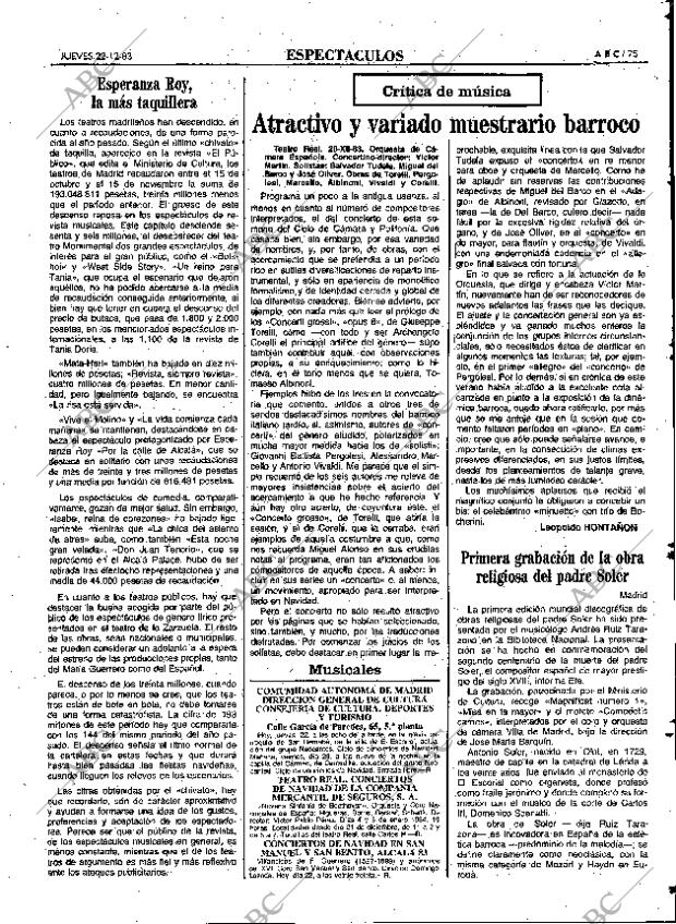 ABC MADRID 22-12-1983 página 75