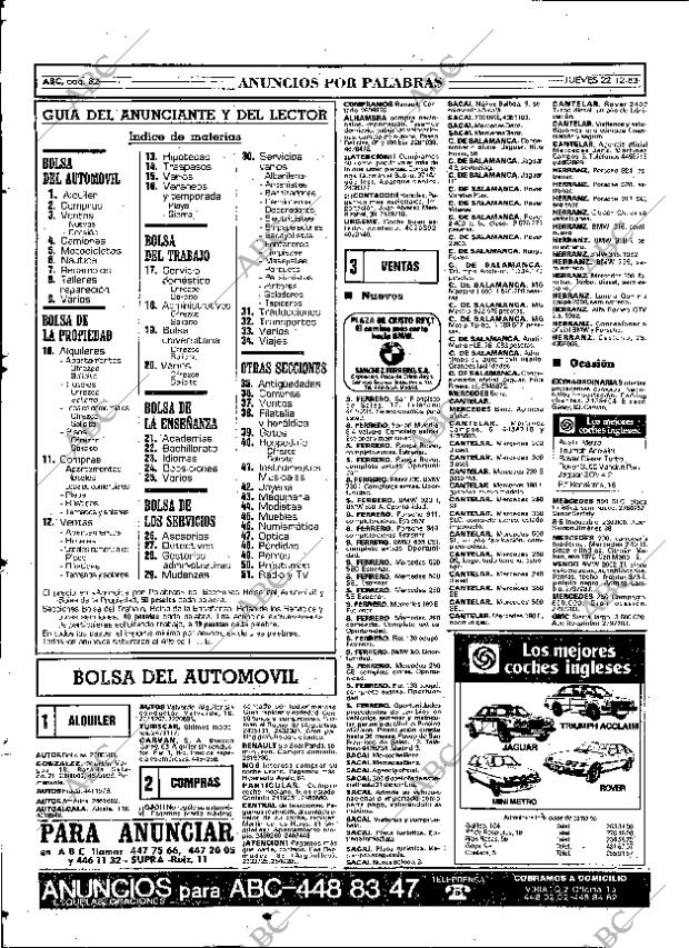 ABC MADRID 22-12-1983 página 82