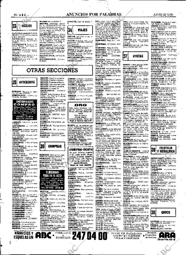 ABC MADRID 22-12-1983 página 90