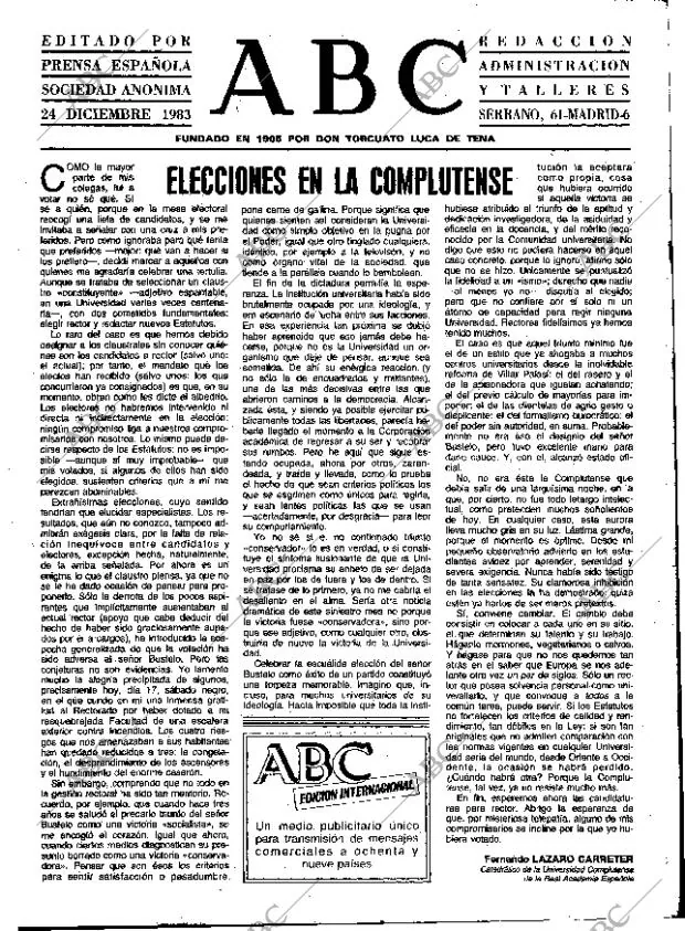 ABC MADRID 24-12-1983 página 3