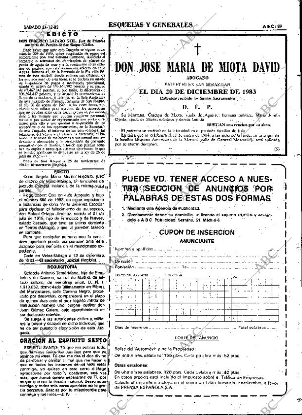 ABC MADRID 24-12-1983 página 89