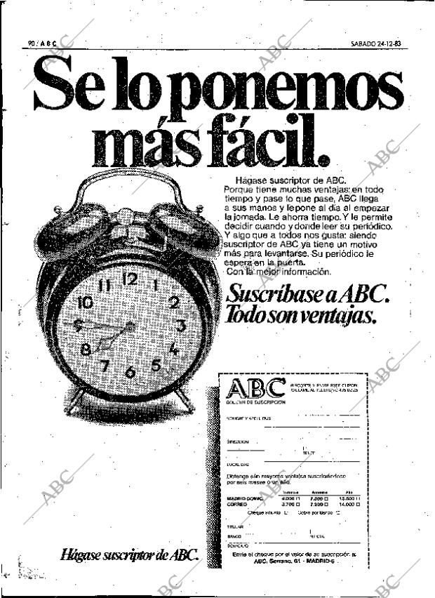 ABC MADRID 24-12-1983 página 90