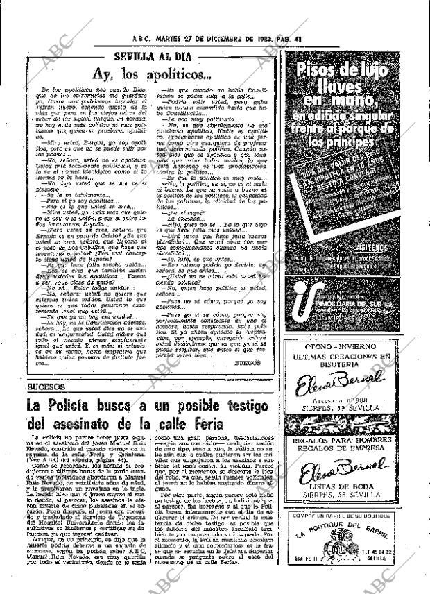 ABC SEVILLA 27-12-1983 página 41