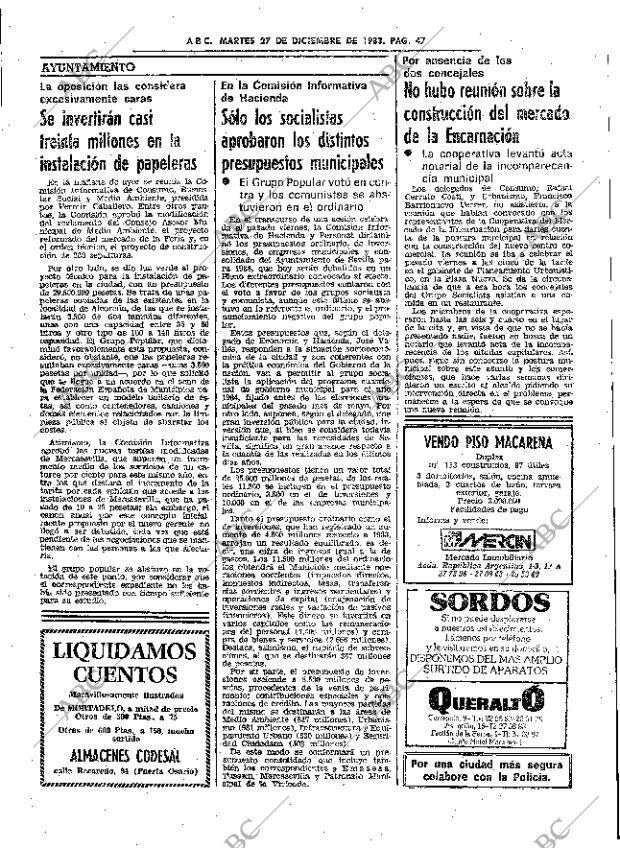 ABC SEVILLA 27-12-1983 página 47