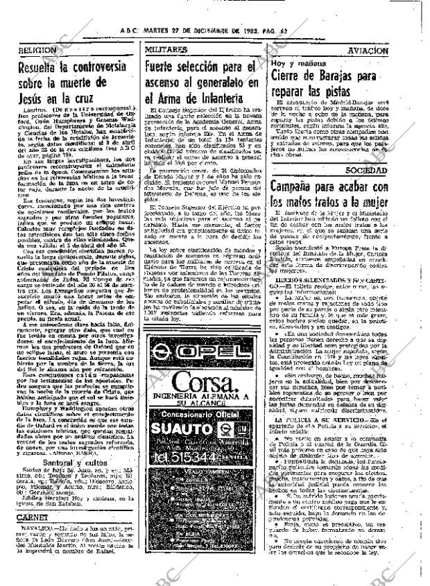 ABC SEVILLA 27-12-1983 página 62