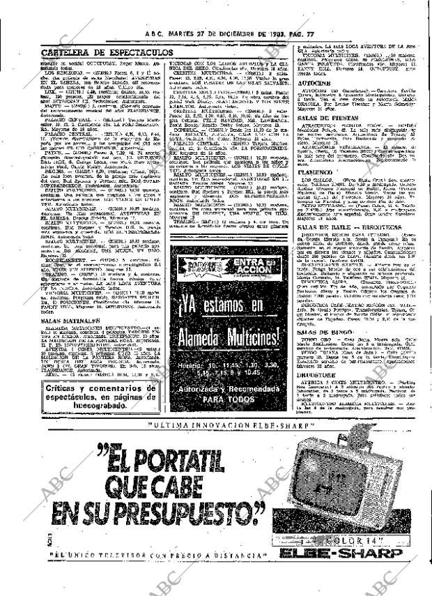 ABC SEVILLA 27-12-1983 página 77
