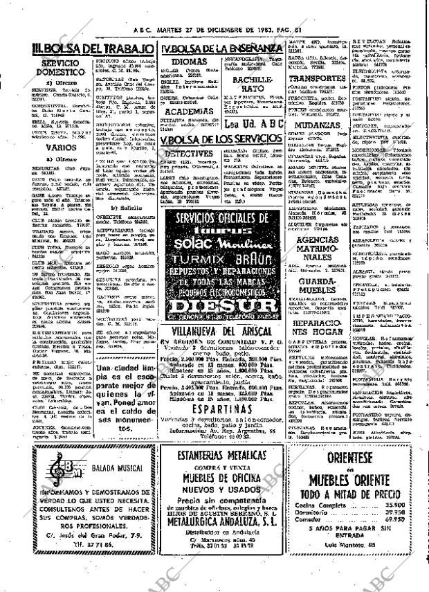 ABC SEVILLA 27-12-1983 página 81