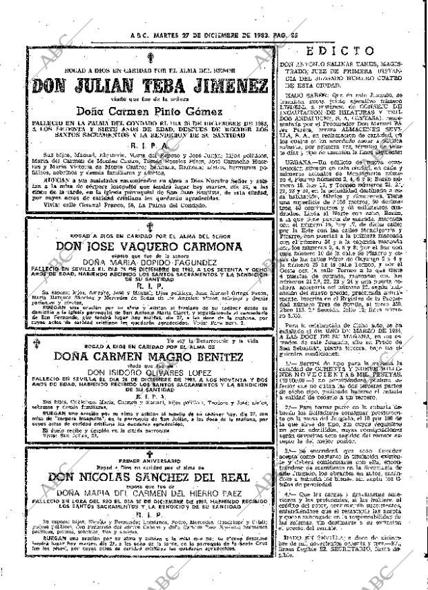 ABC SEVILLA 27-12-1983 página 85
