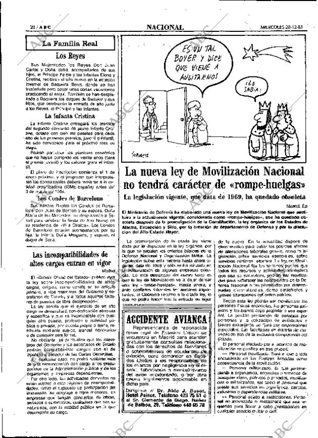 ABC MADRID 28-12-1983 página 20