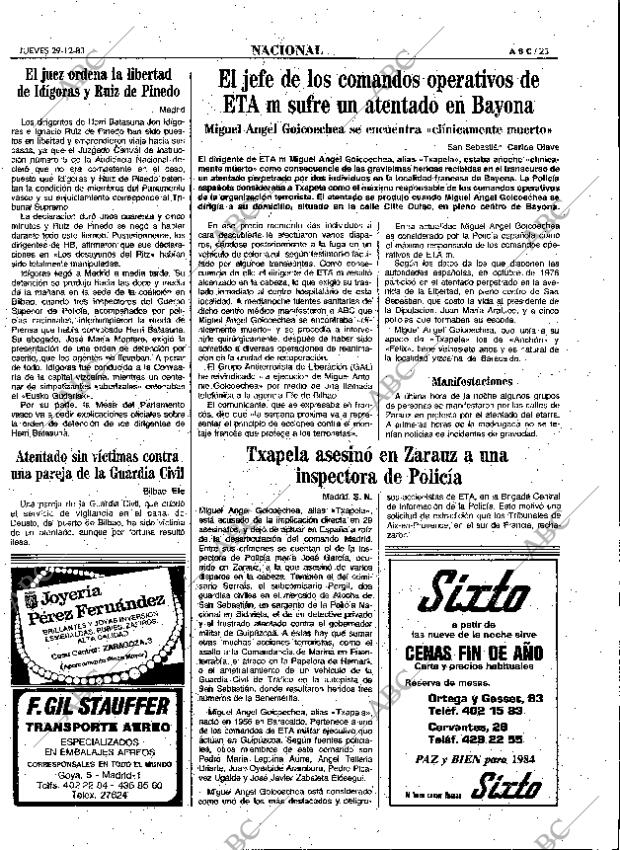 ABC MADRID 29-12-1983 página 25