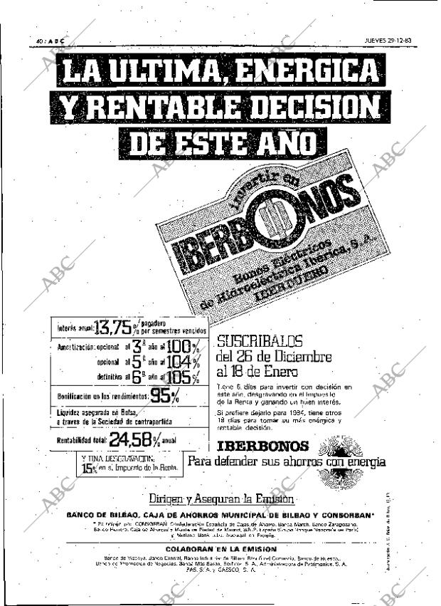 ABC MADRID 29-12-1983 página 40