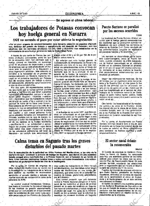 ABC MADRID 29-12-1983 página 45