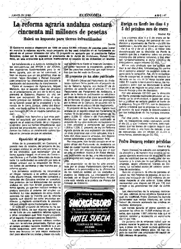 ABC MADRID 29-12-1983 página 47