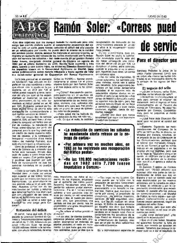 ABC MADRID 29-12-1983 página 52