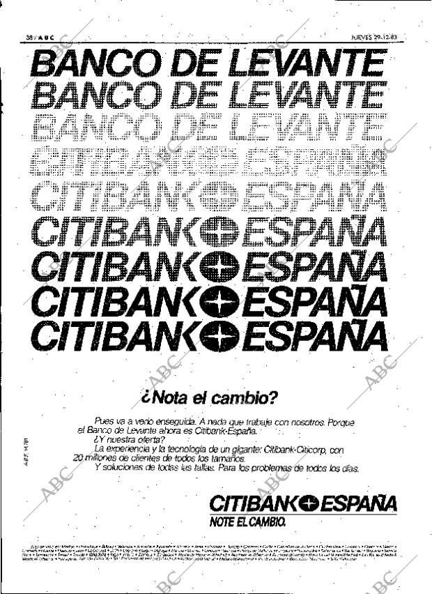 ABC MADRID 29-12-1983 página 58