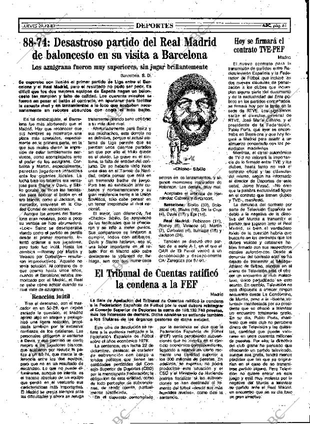 ABC MADRID 29-12-1983 página 61