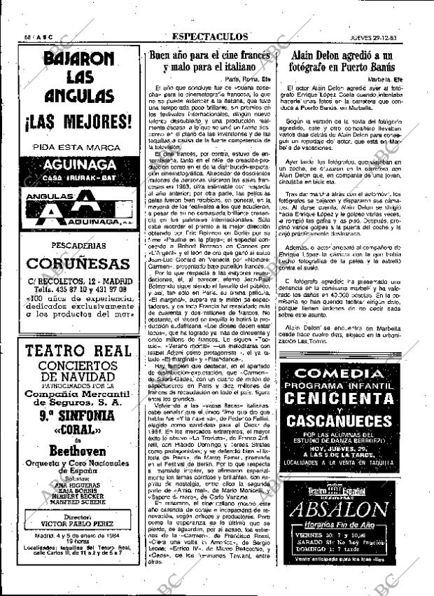 ABC MADRID 29-12-1983 página 68
