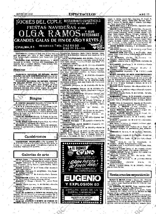 ABC MADRID 29-12-1983 página 73