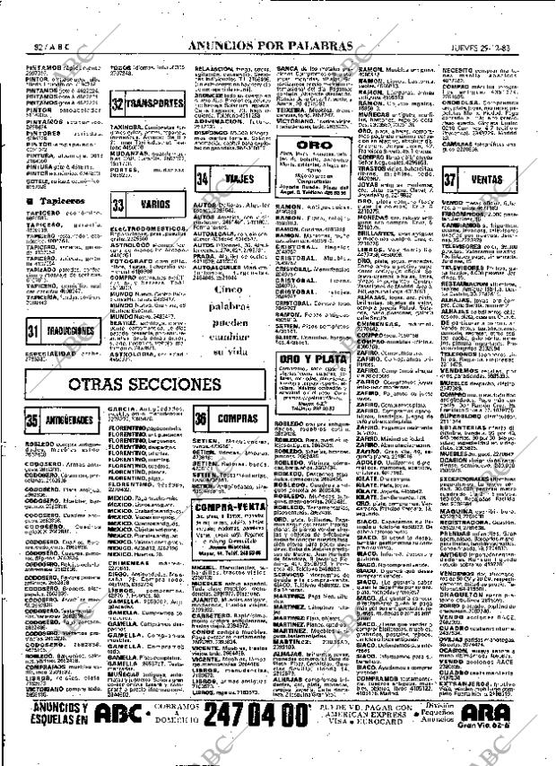 ABC MADRID 29-12-1983 página 82