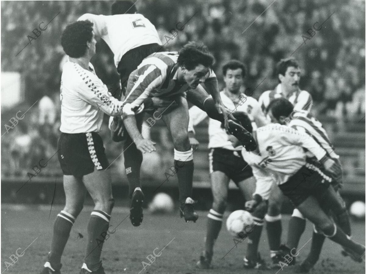 Miguel Ángel Ruiz García en un encuentro entr el Atlético de Madrid y