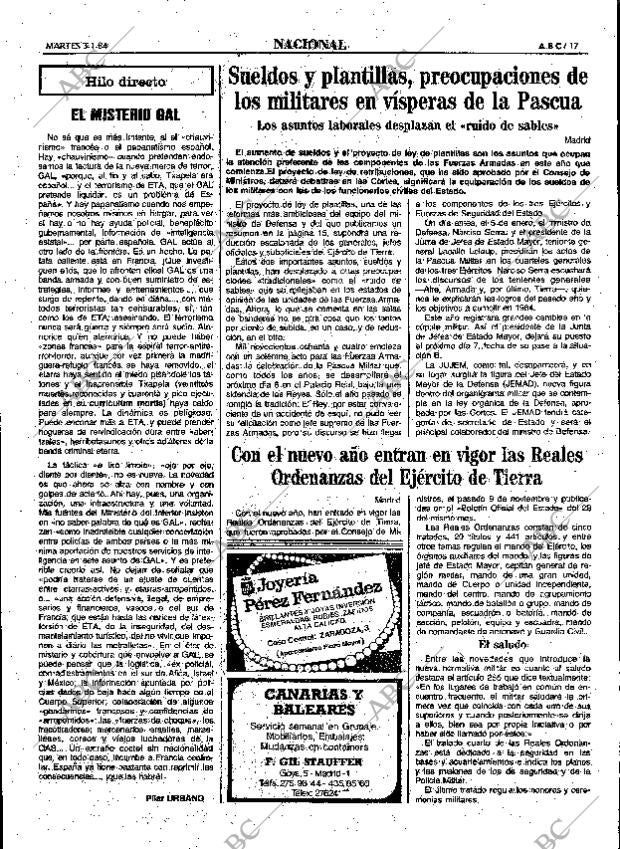 ABC MADRID 03-01-1984 página 17